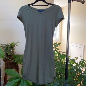 Olive Tight T-shirt Dress